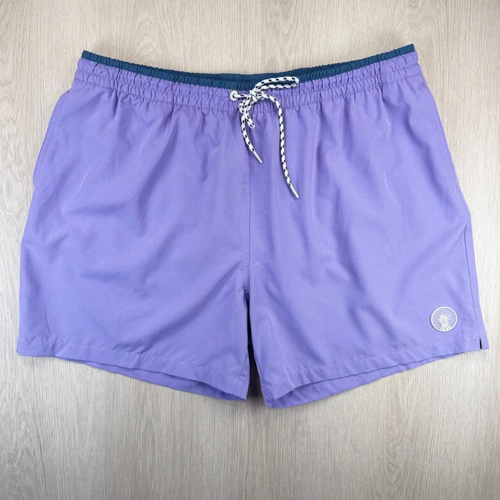 Chubbies Mens Purple Swim Trunks 5.5 Inch Inseam Mesh Liner XXL 2XL Board Shorts